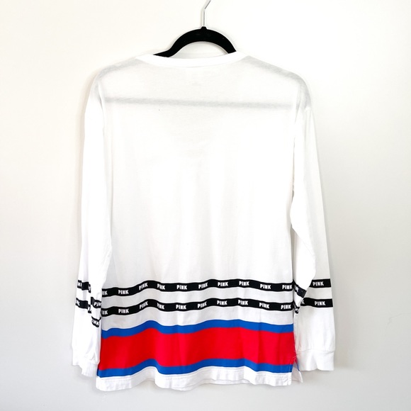 Victoria’s Secret PINK Campus Lace Up Long Sleeve Shirt Size XS - Picture 6 of 11